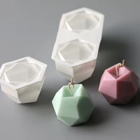 rhombus ball candle mold cube geometric shape chocolate mousse baking silicone mold candle making kit fondant molds diy