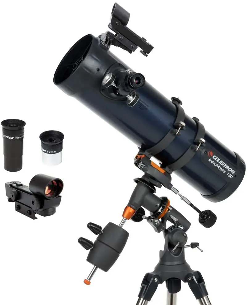 

Телескоп Celestron - AstroMaster 130EQ Newtonian, телескоп с отражателем для начинающих, стеклянная оптика с полным покрытием