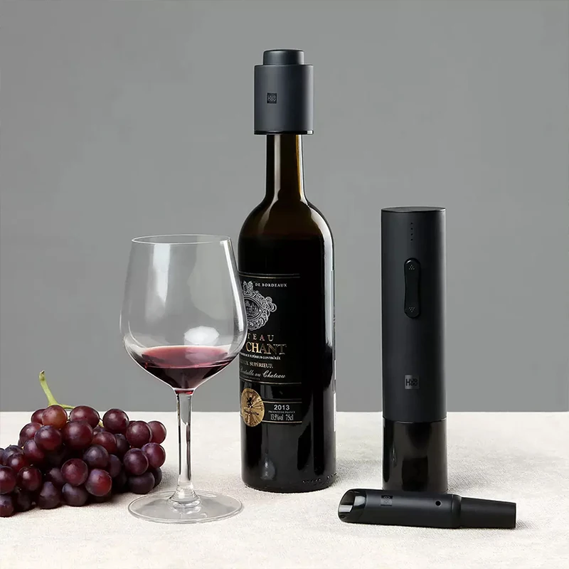 

Original Xiaomi Automatic Red Wine Bottle Opener Stopper Fast Decanter Set Stopper Electric Corkscrew Foil Cutter Cork Out Tool