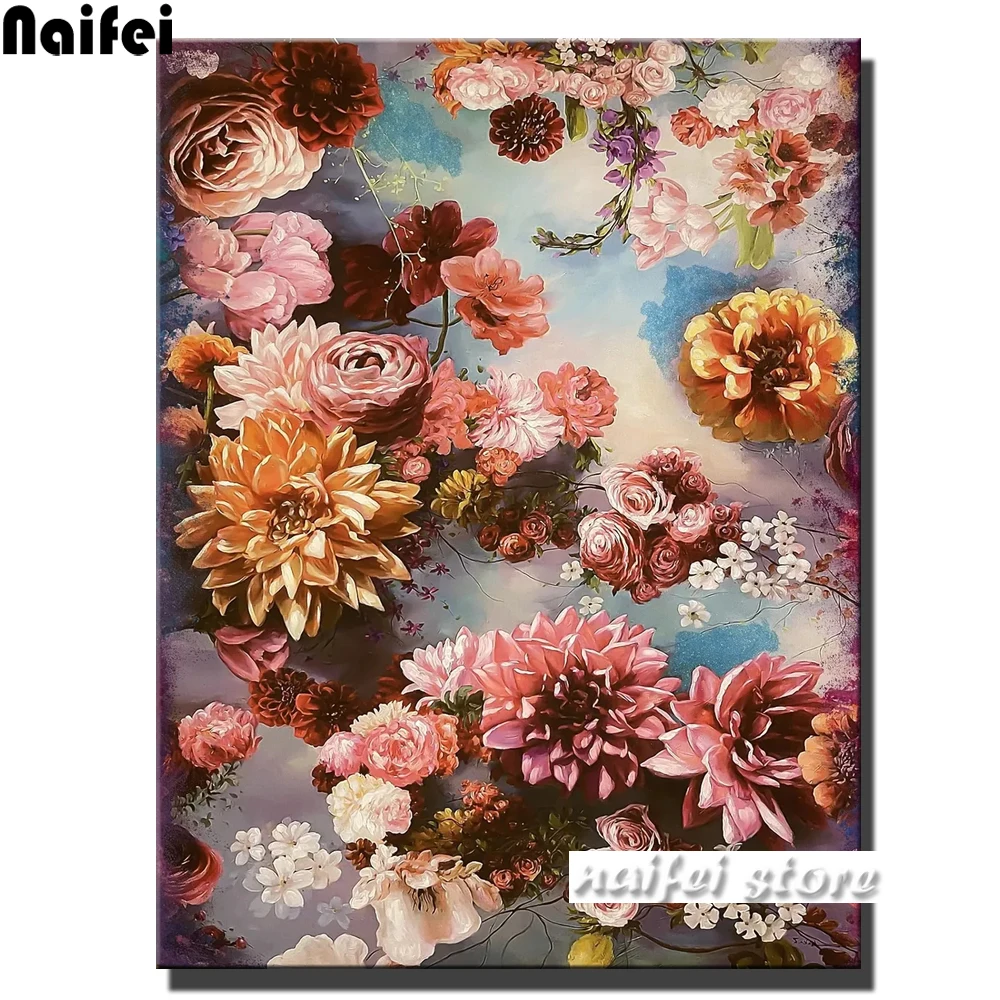

Diy Diamond Painting Flowers Hobby Art 5D DIY Full Drill Diamond Embroidery Square Round Mosaic Christmas Home Decoration