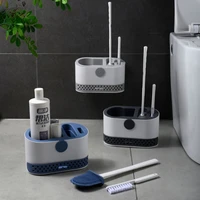 tpr silicone head toilet brush wall mount bathroom cleaning brushes no dead corners dual use hanging brush with stand kitchen