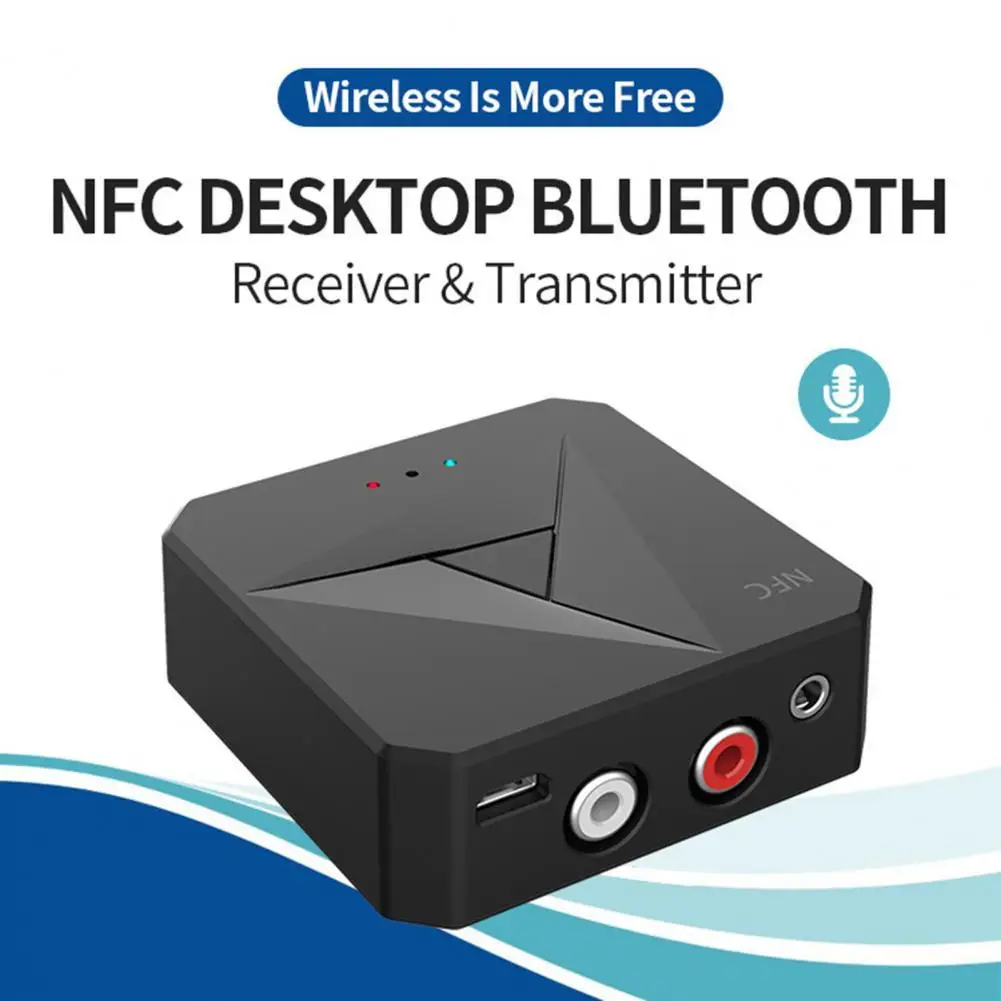 

2 in 1 NFC Bluetooth Receiver Transmitter with 3.5mm Jack RCA Port Car Adapter