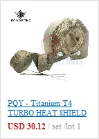 PQY- Полный титан T3 турбо одеяло Турбо тепловой щит подходит: t2 t25 t28 gt28 gt30 gt35 и большинство t3 турбо PQY-TBF03