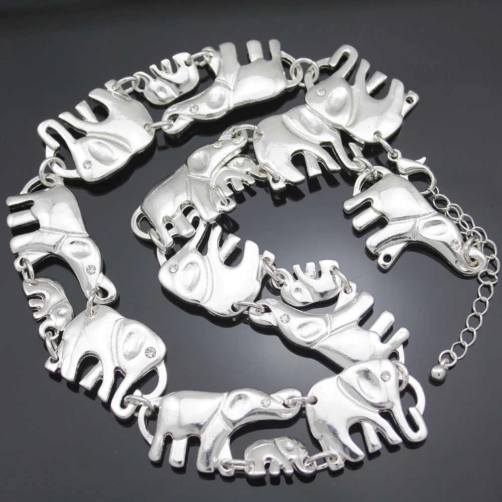Африканский слон Детские звенья индуистская цепь ошейник чокер Мужская ожерелье