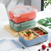 1400ml lunch box with 3 compartments for children kid school leak proof japanese style separate dining food containers