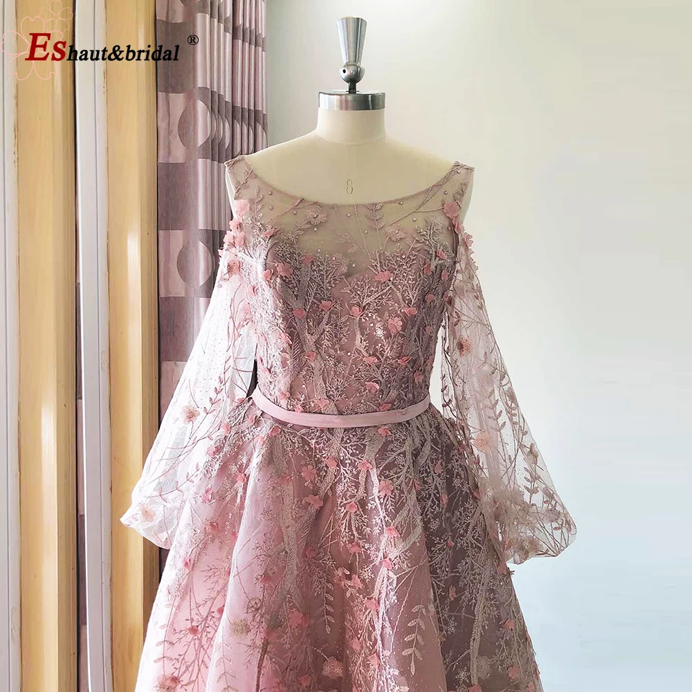 Дубай арабское вечернее платье для женщин 2020 кружевные длинные расклешенные