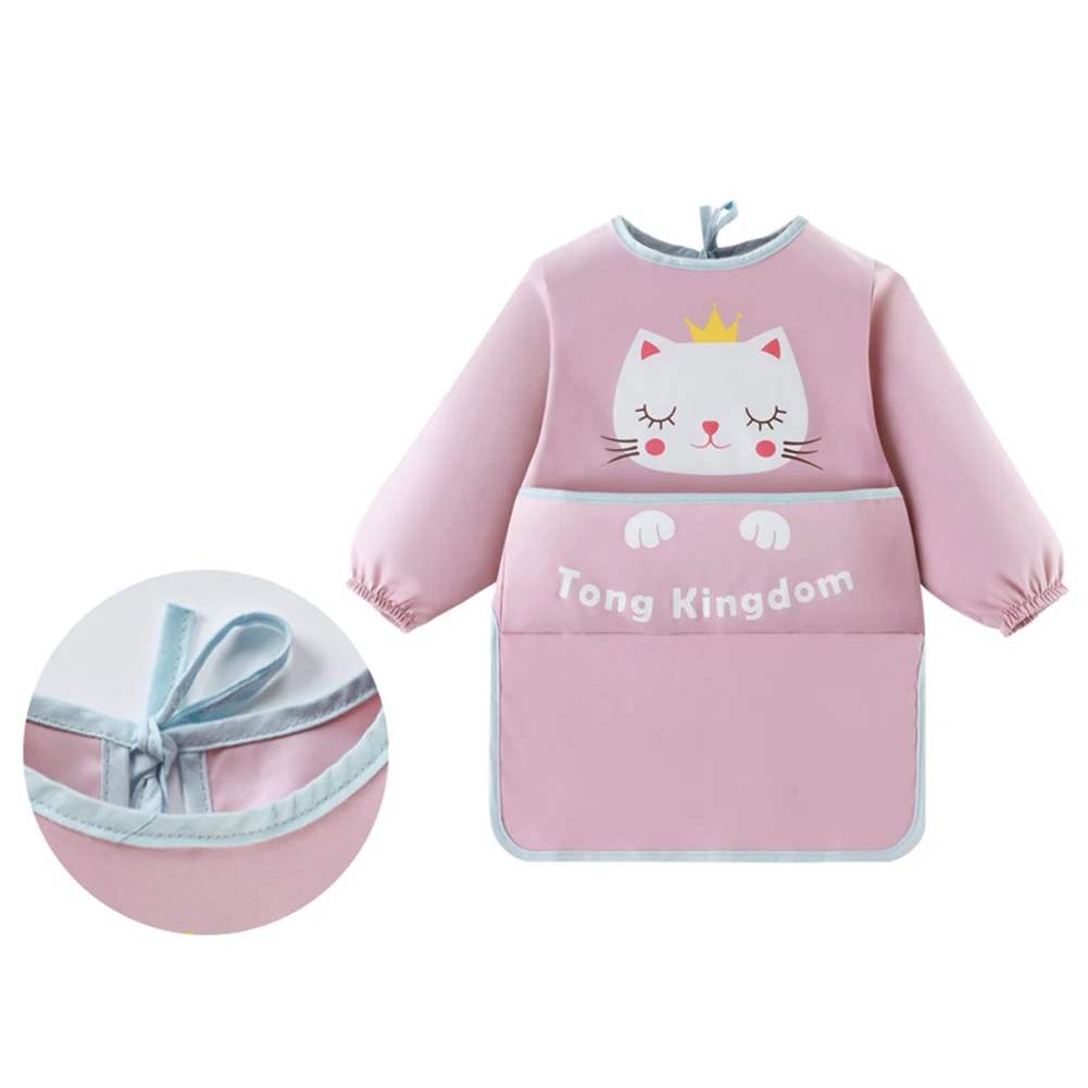 Детский нагрудник фартук водонепроницаемая эластичная манжета на шнуровке для