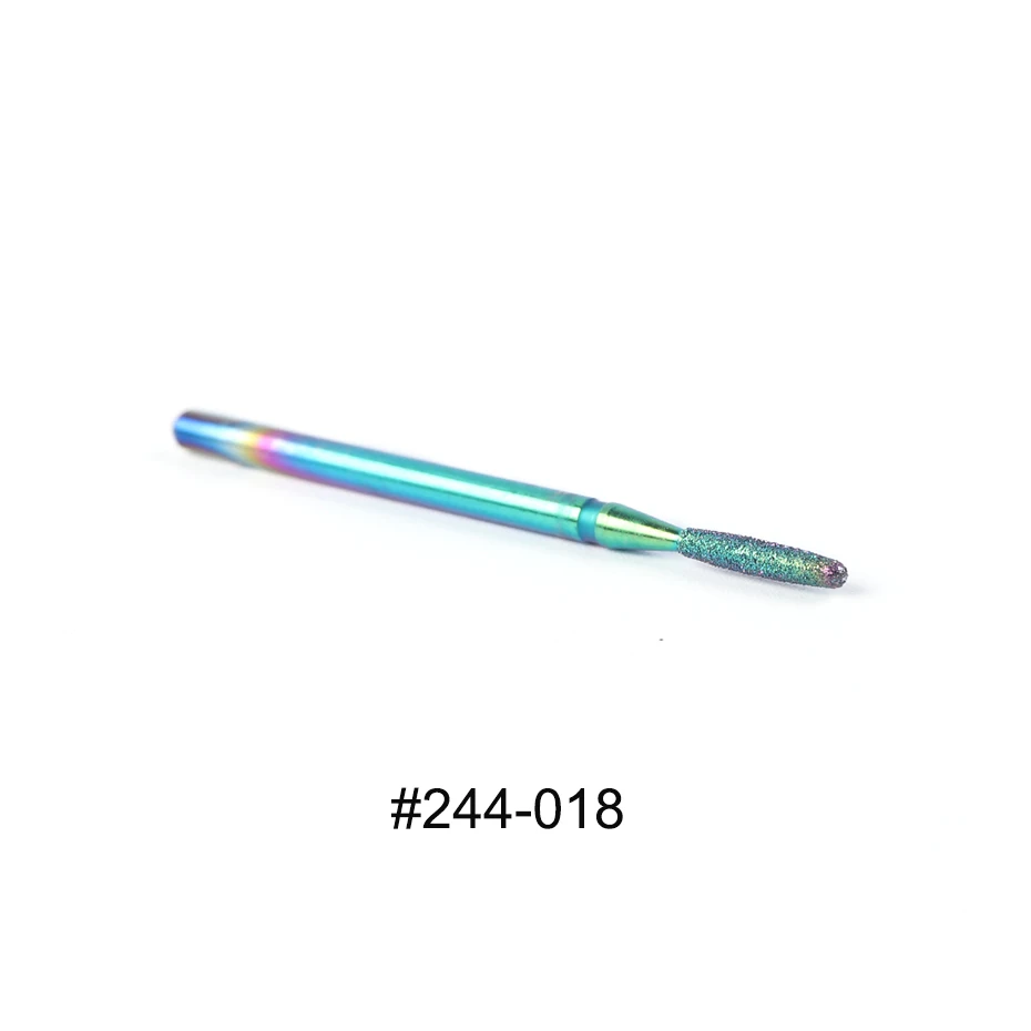 244-018 1 шт. радужные стальные сверла для ногтей, алмазные сверла, карбидные фрезы, электрические маникюрные сверла машины, аксессуары, инструмент BE1514 - Цвет: 244-018