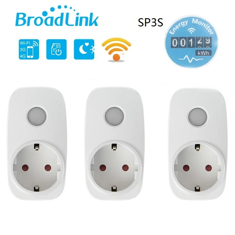 Умная штепсельная вилка Broadlink sp3s Wi-Fi пульт дистанционного управления для