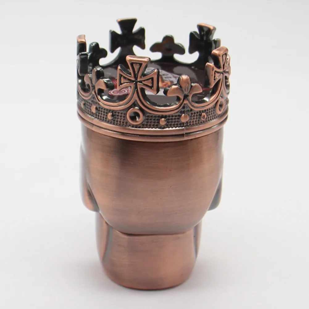 

3 Layers Skull Metal Portable Herb Tobacco Spice Smoking Grinder Hand Crank Crusher Hookah Smoking Accessories