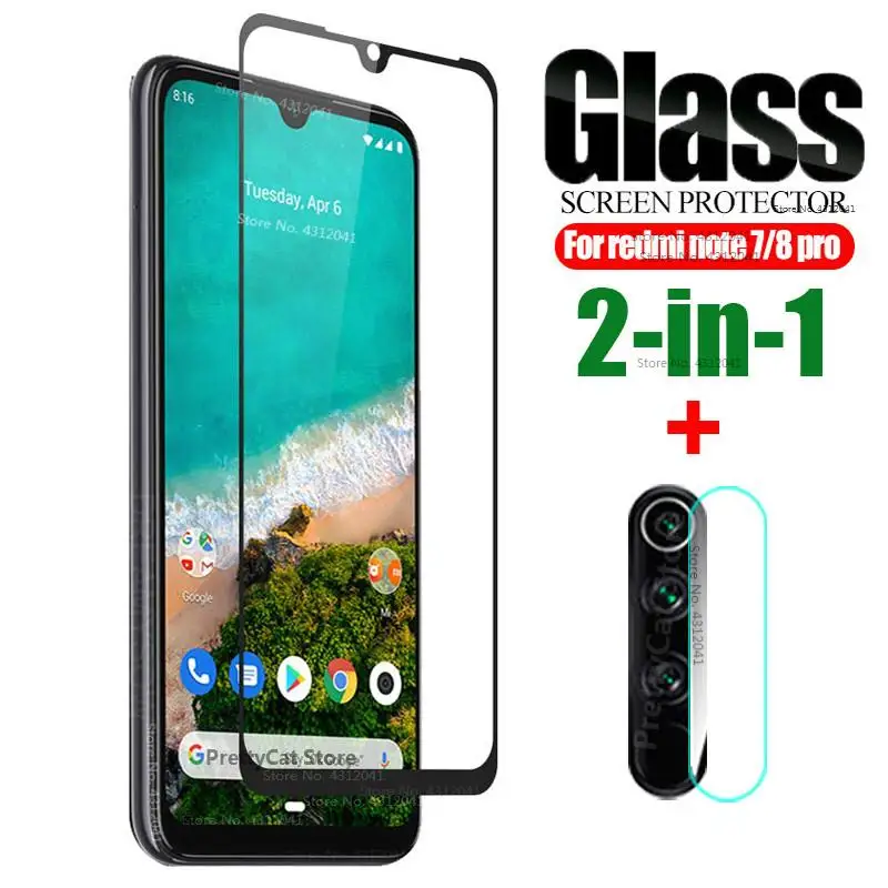 2 в 1 закаленное стекло для Xiaomi mi 9 9SE A3 8 lite CC9E 9T Red mi K20 Note 5 6 7 8 Pro 7A Защита объектива камеры полное покрытие пленка