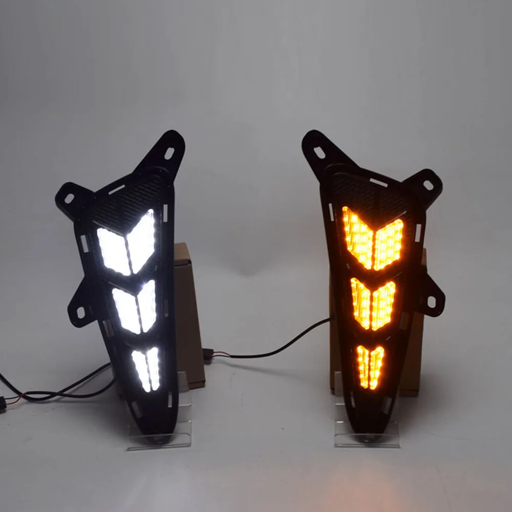 

ECAHAYAKU 1Pair for Toyota CHR C-HR 2017 2018 2019 2020 LED DRL Daytime Running Lights Turning Signal Lamp Waterproof DC 12V