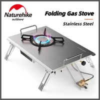 naturehike desktop folding single burner gas stove outdoor picnic camping cookware portable ultralight stainless steel gas stove