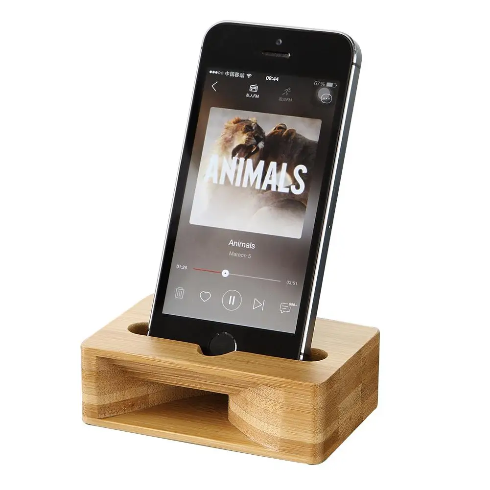 Высококачественный деревянный мобильный телефон Усилитель сотового телефона