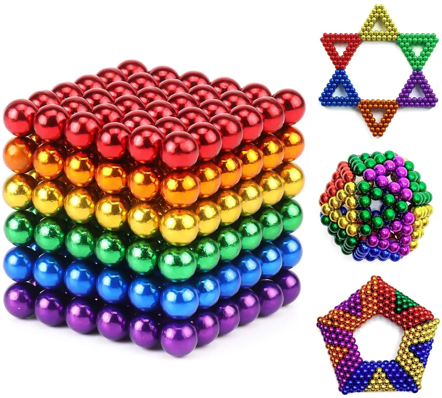 

216pc New Neodymium Metal Magic DIY Magnet Magnetic Balls Blocks 5mm Cube Construction Building Toys Colorfull Arts Crafts Toy