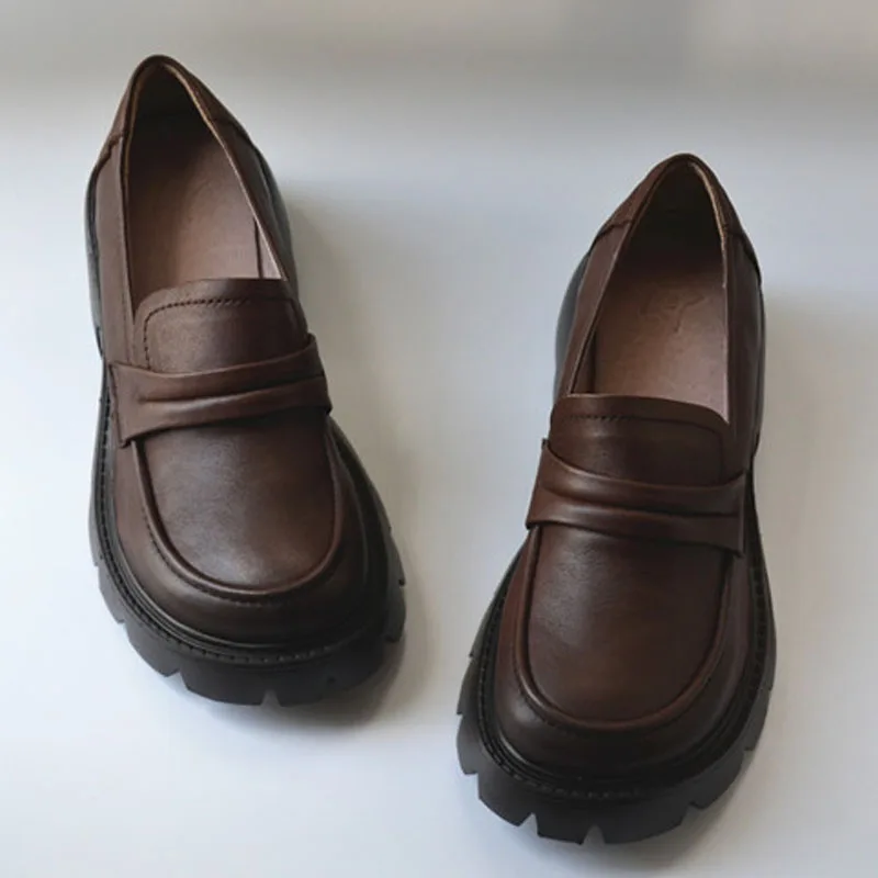 

Женские туфли на плоской платформе, 100% натуральная кожа, женские туфли на плоской подошве, кроссовки, Женская Осенняя обувь в стиле панк