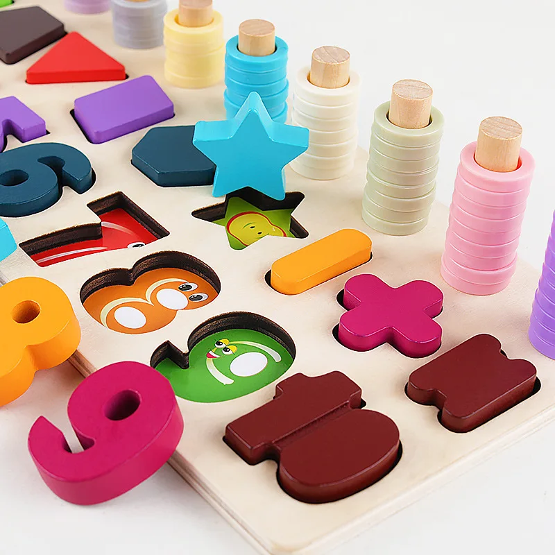 Montessori Educational Toys For Children Kindergarten Mouse Thread Cheese Plaything Teaching Aids Math Montessori Wooden Toys