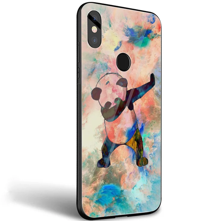 Чехол из закаленного стекла Desxz Panda Dab для Xiaomi mi 8 9 Lite A1 A2 Red Note 5 6 7 Pro 6A 4X Pocophone F1 |