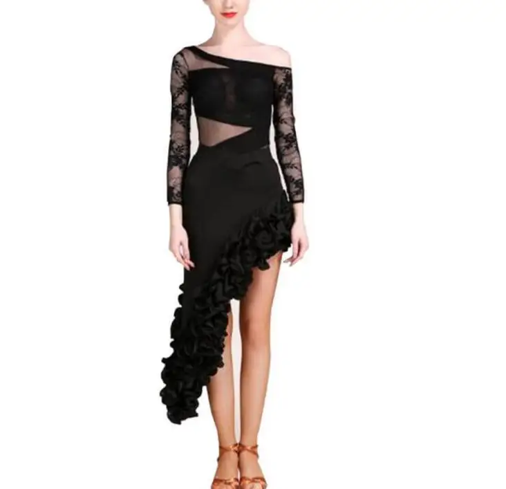 Фото Asymmetric Mini Latin Dress 207-236 Женская одежда Asymmetric Mini Latin Dress 207-236 Женская одежда
