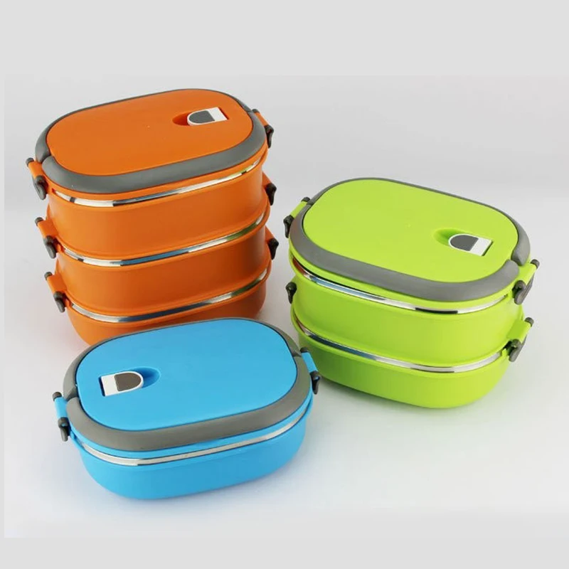 Многослойный тепловой Ланч-бокс Bento Lunchbox Твердые миски из нержавеющей стали пищевой контейнер кухонный столовая посуда с подогревом для хранения детей