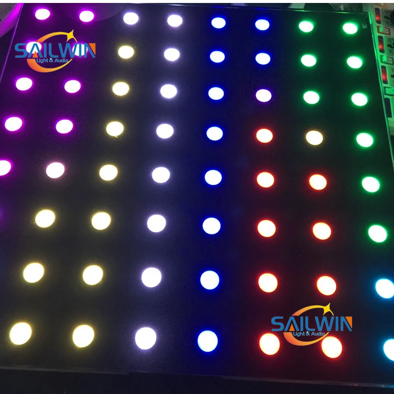 8*8 64 Dot RGB 3в1 SMD5050 пиксельный интерактивный СВЕТОДИОДНЫЙ танцпол для свадебной вечеринки клубных мероприятий DC212V Star Cutain Screen 50*50*7 см