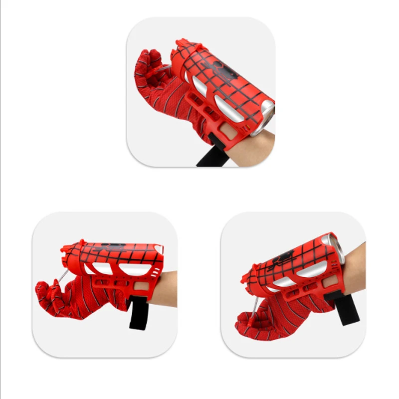 

Superhero spider silk launcher can spit out spider silk spray gun gloves. Children and adults alike can use