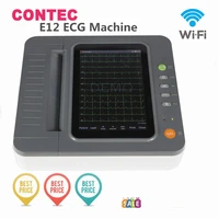 contec digital 12 channellead ekgpc sync software wifi color hd display touch screen e12 electrocardiograph ecg machine