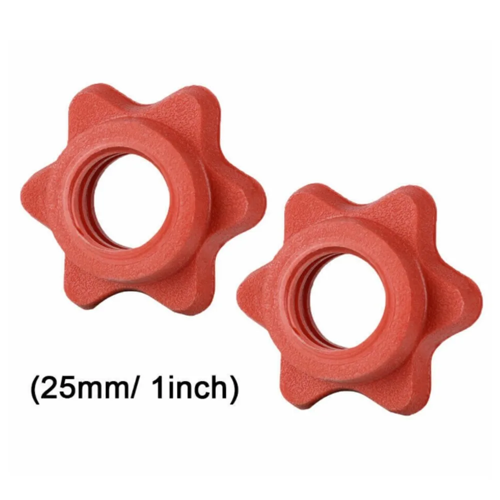 

2pc Weight Check Dumbbell Nut 25mm Barbell Bar Clips Spin Lock Screw Plastic Dumbbell Nut Single-action Cam Lock Equipment