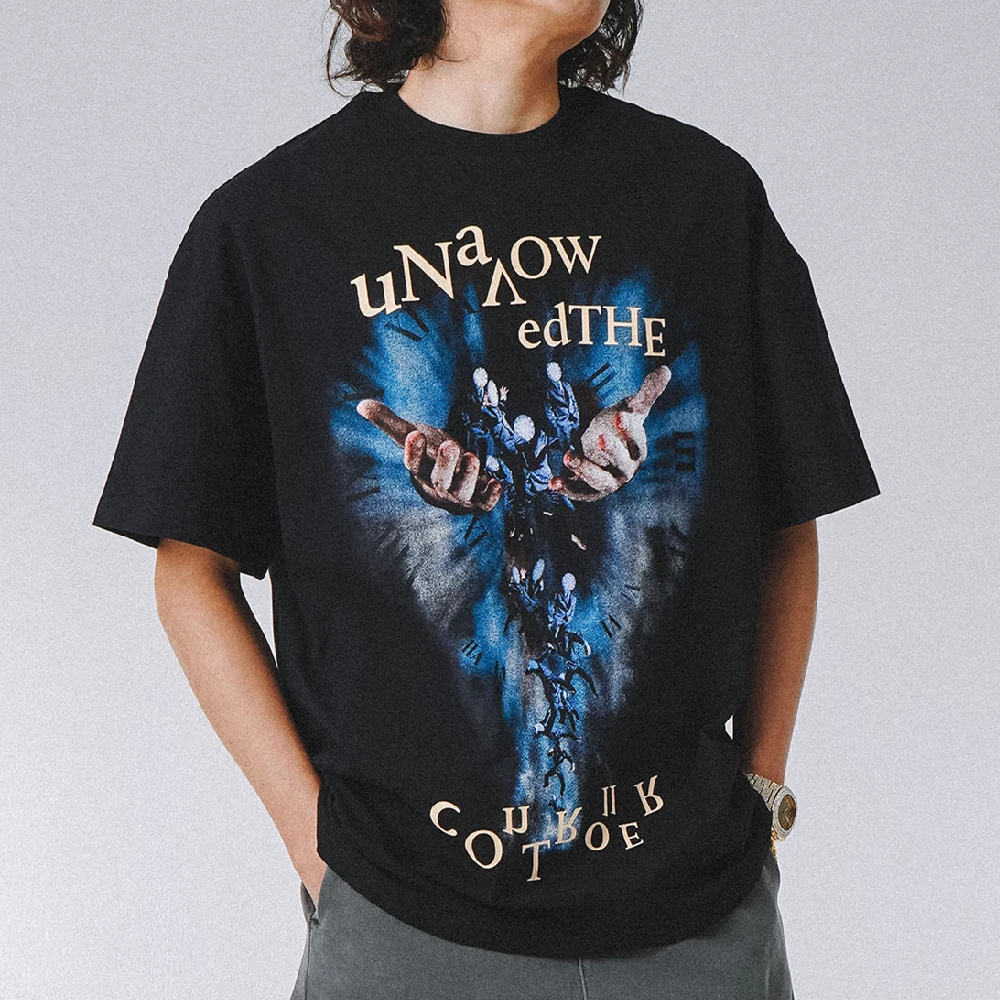 

Men Hip Hop Oversize T Shirt Streetwear Letter Graphic Print Tshirt 2021 Summer Short Sleeve Harajuku Cotton Loose T-Shirt Black