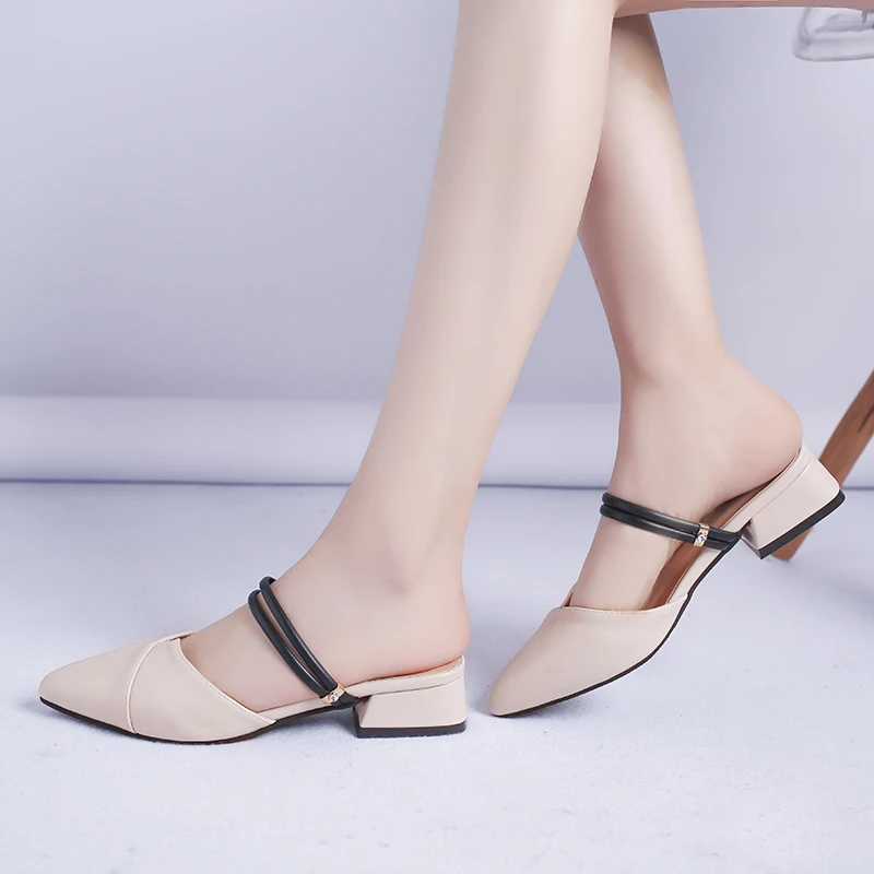 Летние женские сандалии размера плюс 35-43 шлепанцы с заклепками босоножки на