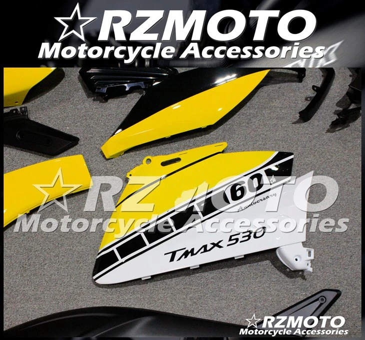 

Injection Mold New Complete Motorcycle Fairings Kit for YAMAHA TMAX530 Tmax 530 2015 2016 T-MAX tmax530 Custom Yellow White