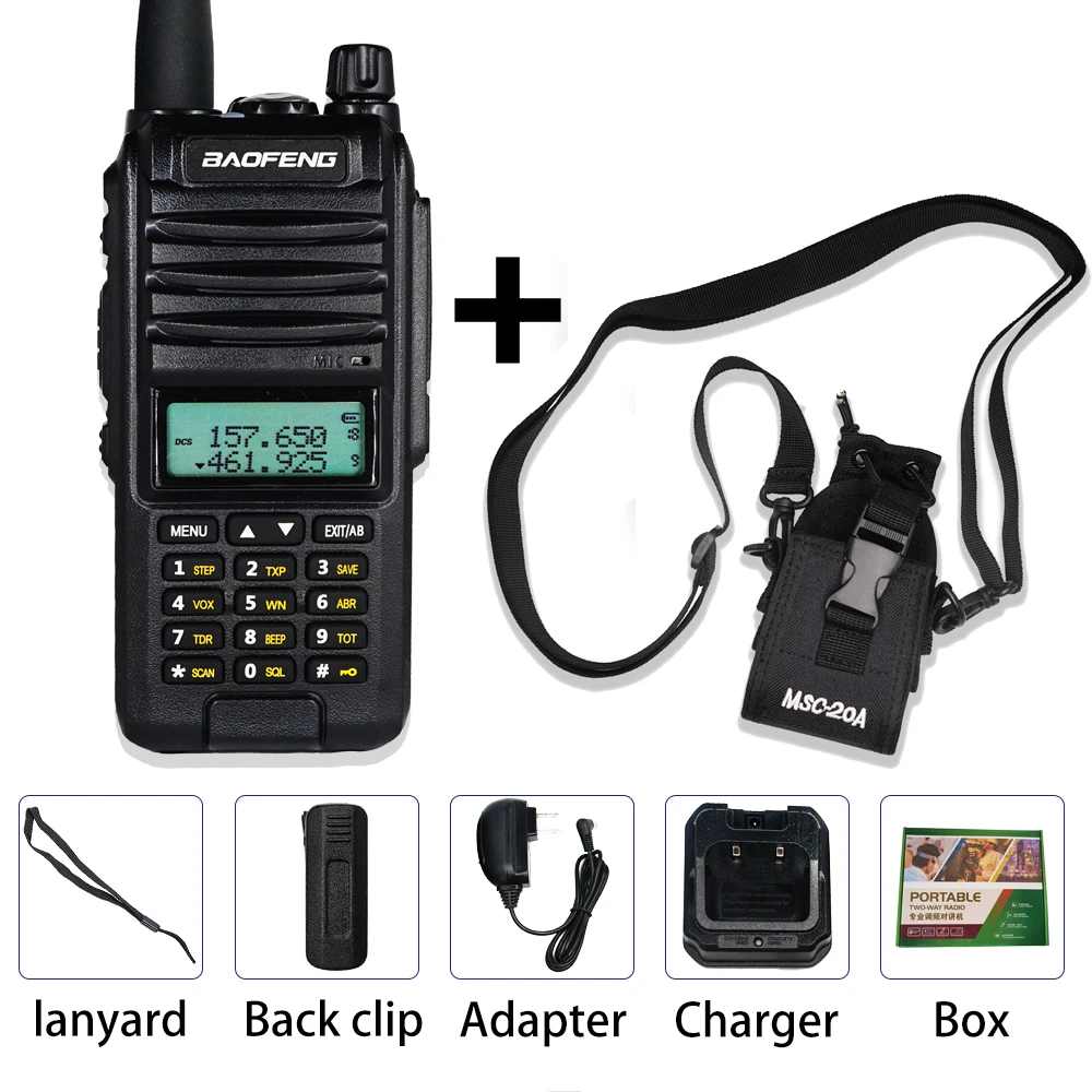 Add walkie bag BaoFeng A58S трехдиапазонная 8 Вт рация 3800 мАч портативная CB Ham радио 10 км fm-приемопередатчик обновление UV-82hp двухстороннее радио UV82 - Цвет: Add walkie bag