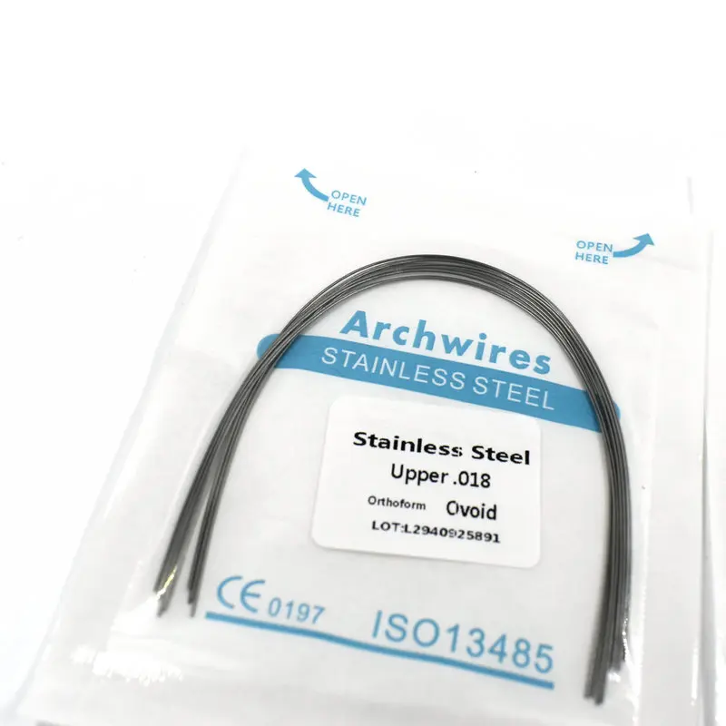 Orthodont Materials Archwires Dental Tools Stainless steel Wire Natural Type Upper Lower 016 014 High Quality Archwire For Brack