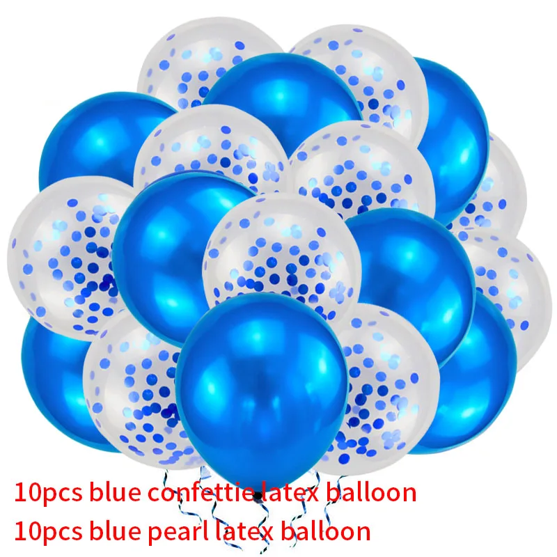 

First Birthday Boy Party Silver Blue Number Balloon Happy Birthday Decoration Kids Baby Prince My 1st One Year Garland Supplies