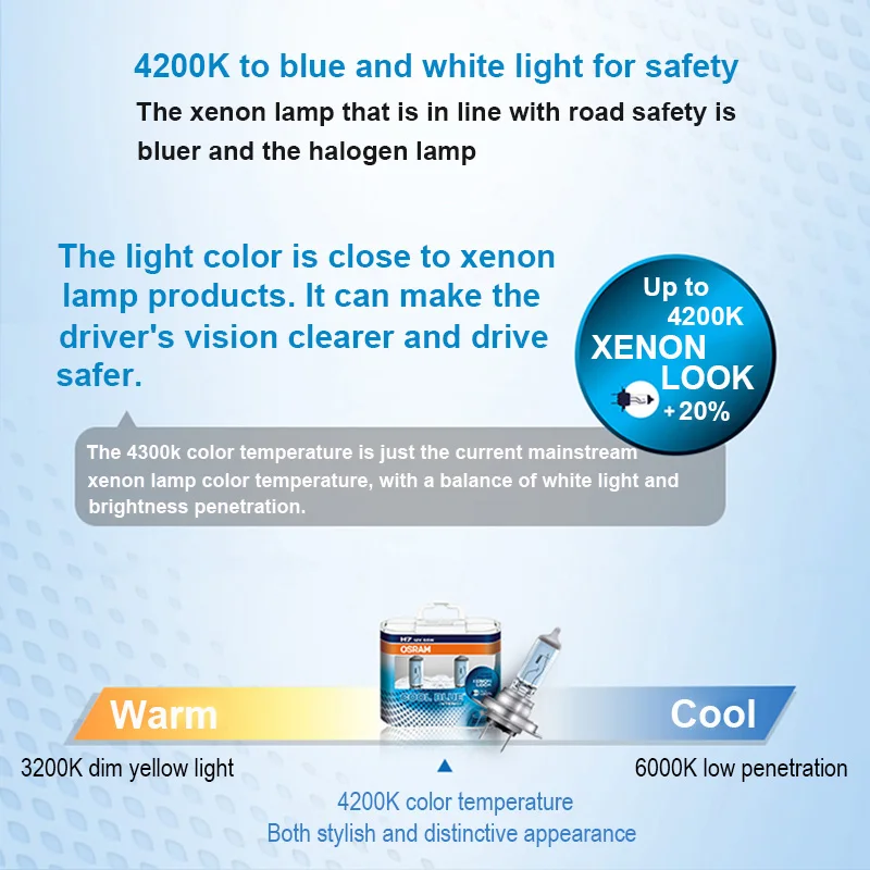 Лампа Ксеноновая OSRAM H1 галогенные лампы головного светильник автомобильный 4200K