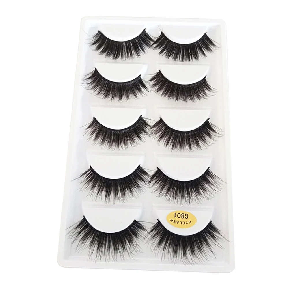 

5 pairs 3D Mink Lashes Natural False Eyelashes Dramatic Volume Fake Lashes Makeup Eyelash Extension Silk Eyelashes