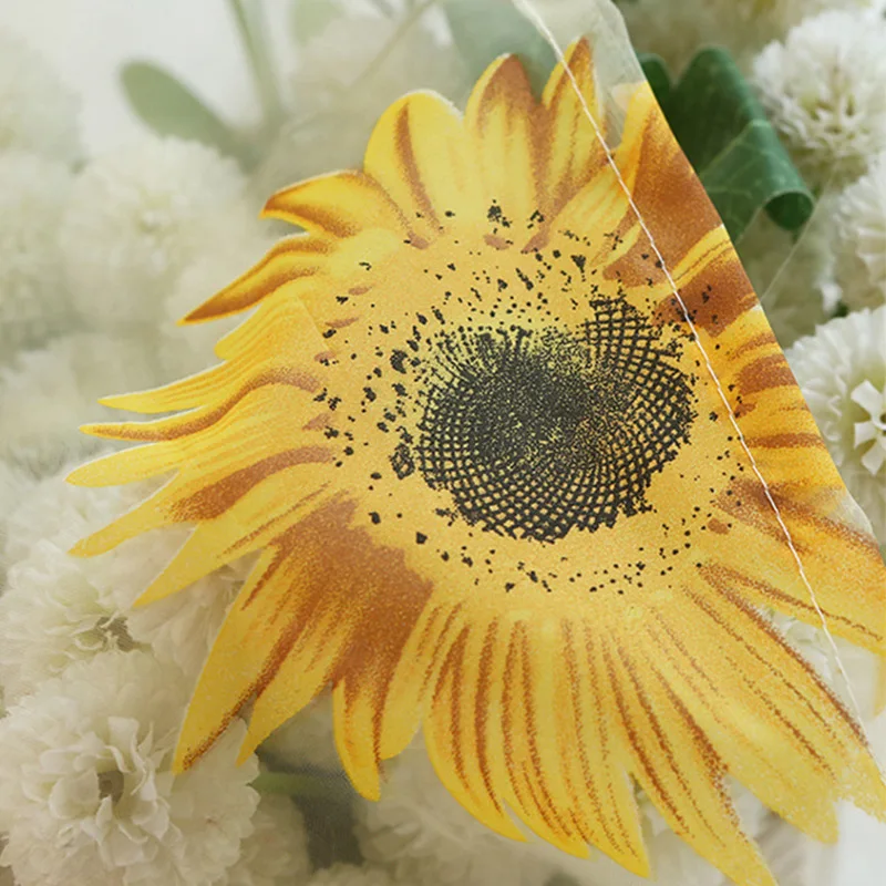 Шторы с принтом подсолнуха современные тюлевые шторы на окна для гостиной