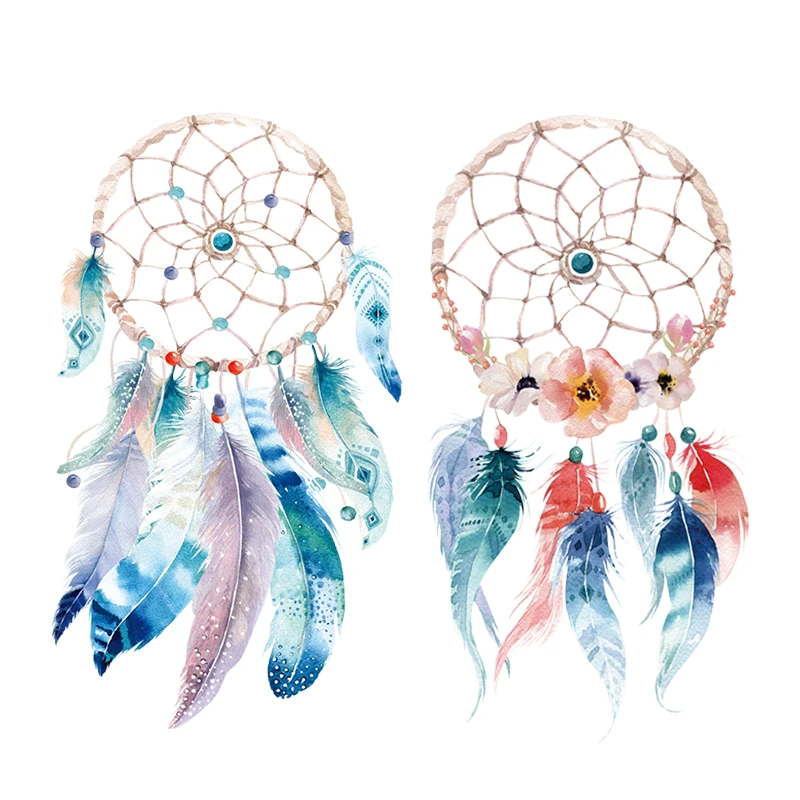 

NEW Feather Dream Catcher Patches For Clothing Iron On Patches For Clothes Diy Applique For T-shirts Easy To Use Non-toxic Washa