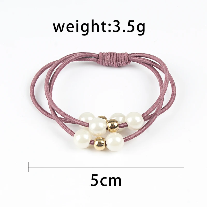 Милые эластичные резинки для волос с жемчужинами девочек в стиле принцессы