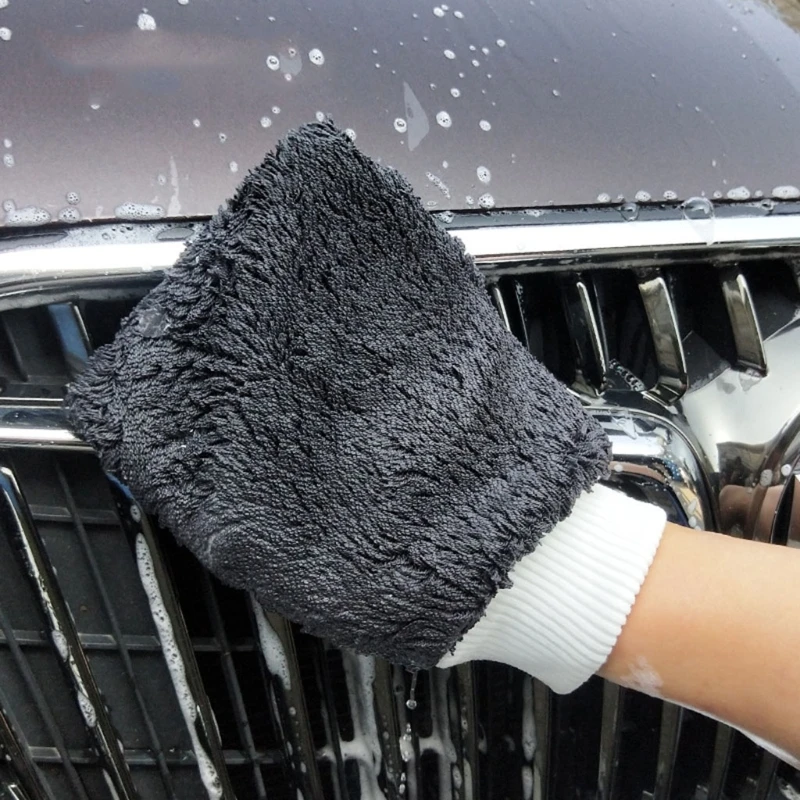 

1 Pcs Car Wash Glove Soft Microfiber Car Detailing Wash Mitt Reusable Wash Mitt Suitable for Car Truck Boat Motorcycle