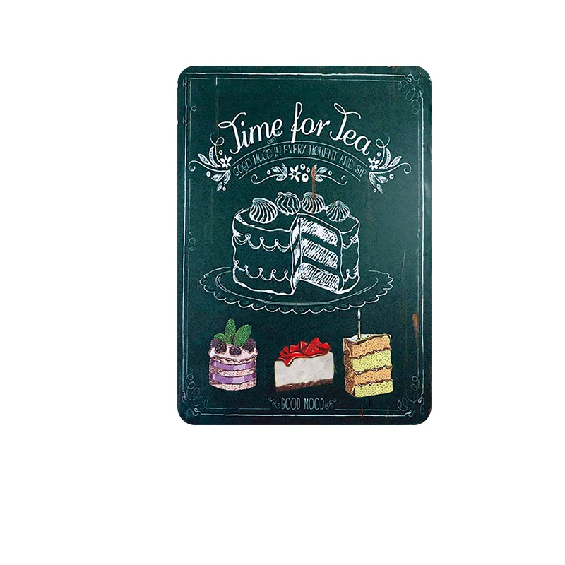 Пицца \ лед торт тусклый сум еда постер потертая шикарная жестяная металлическая