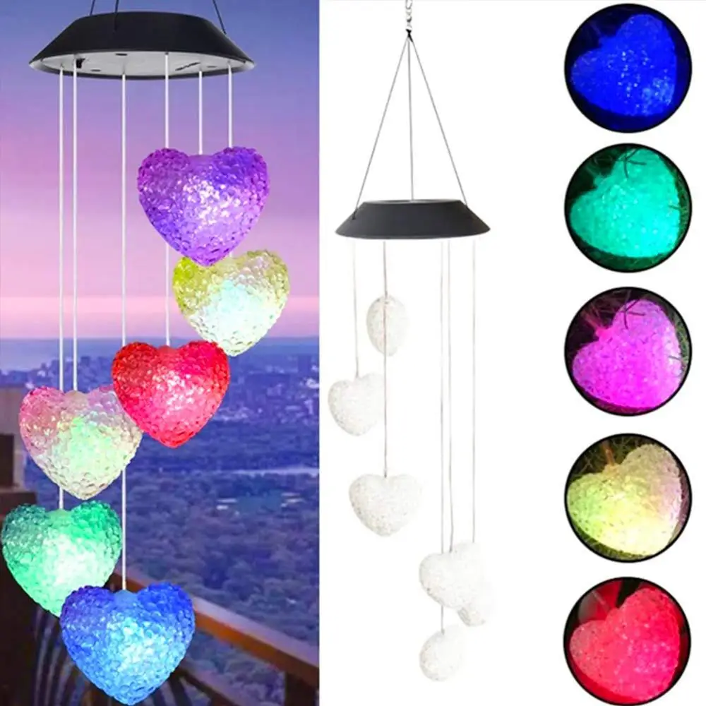 Подвесная гирлянда с сердечками и звездами s образный светильник на солнечной