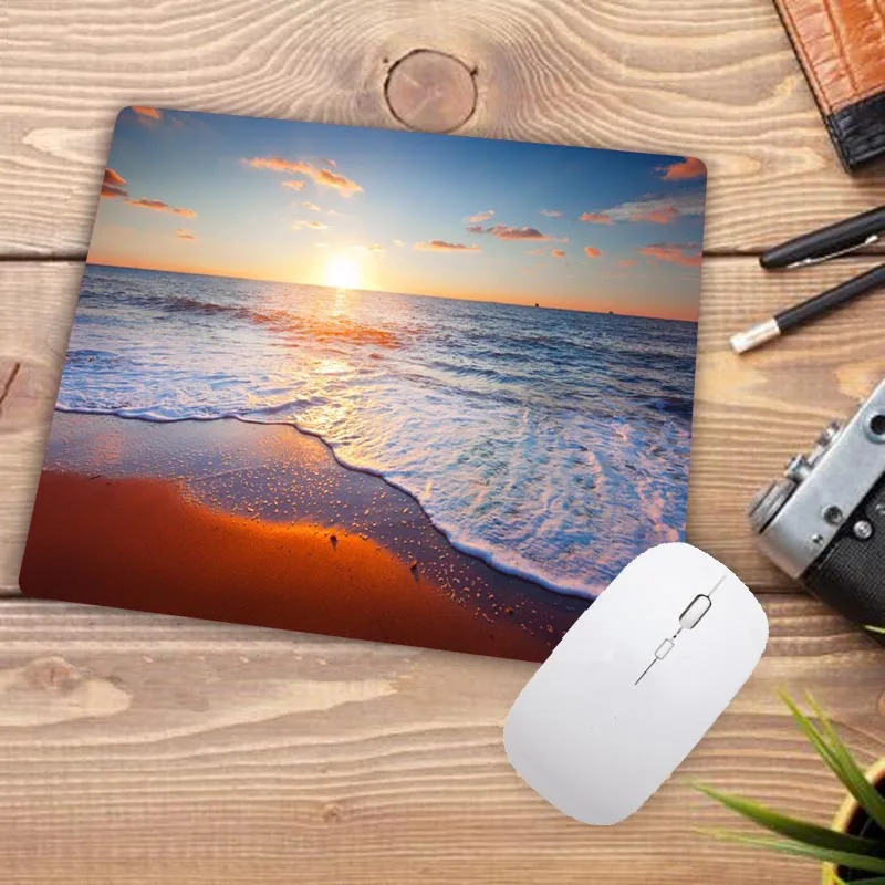 Большая Акция резиновые коврики для мыши с принтом пляжа и морской звезды коврик