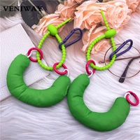 new style key hook green key chain smile mobile phone case pendant female creative solid bag pendant cloth schoolbag accessories
