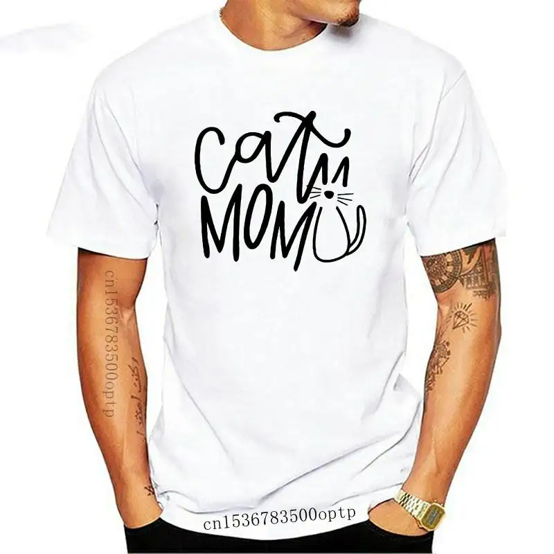 

New Women 2021 Cat Mom Letter Cute Printed Love Cartoon T Shirt Clothes Tshirts Womens Ladies Graphic Female Tee T-Shirt Clothin
