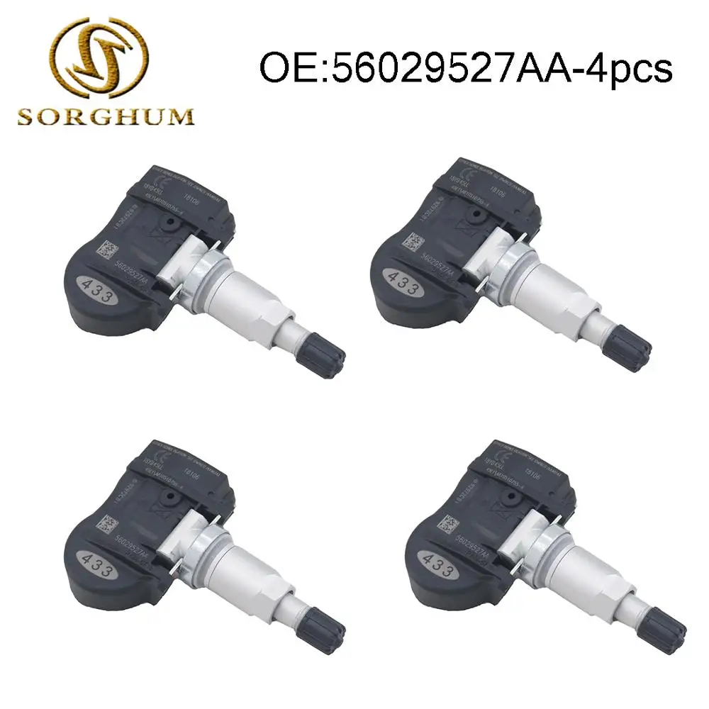 Датчик давления в шинах 4 шт. TPMS 433 МГц 56029527AA для Chrysler Dodge Journey|Стержни и колпачки