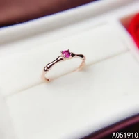 kjjeaxcmy boutique jewelry 925 sterling silver inlaid natural garnet gemstone female ring support detection exquisite