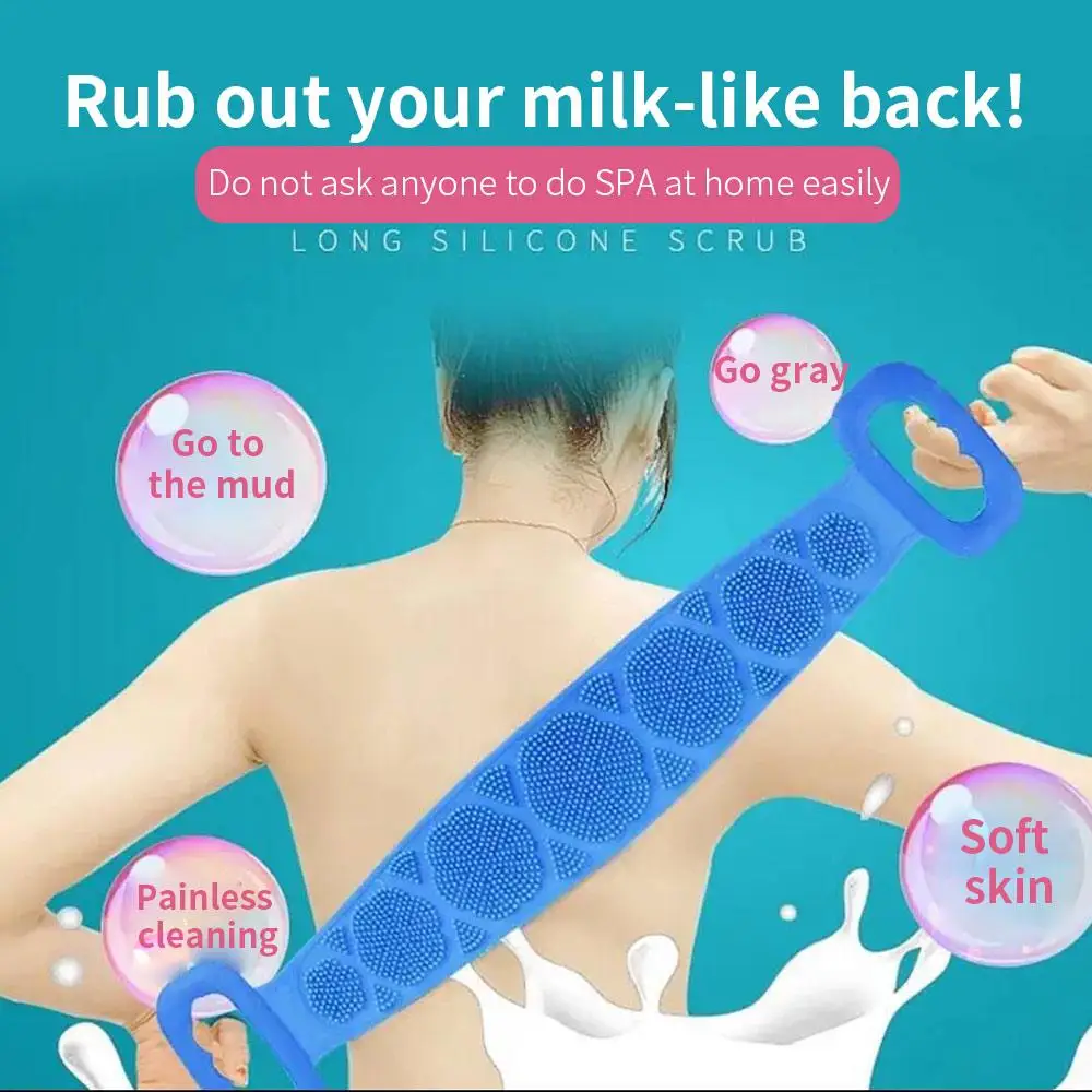 

Soft Rubber Multifunction Spa Back Exfoliation Brushes Silicone Exfoliating Shower Sponge Gift Bathroom Accessories Bath Sponge