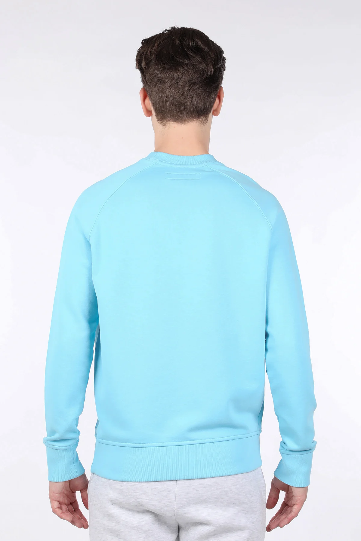 

Mens Blue Straight Crew Neck Sweatshirt
