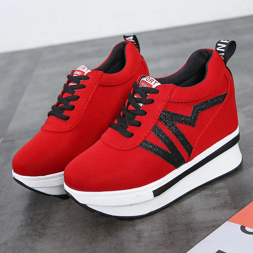 Женские парусиновые кроссовки на платформе повседневные холщовые танкетке # g3